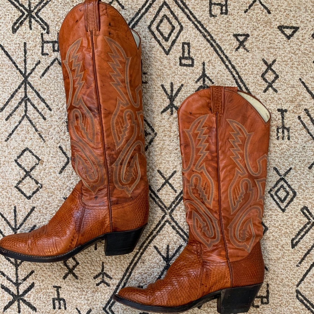 Vintage CowGirl Boots-LARRY MAHAN